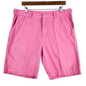Polo Golf Ralph Lauren Mens 34 Hot Pink Pima Cotton Pleated Chino Golf Shorts
